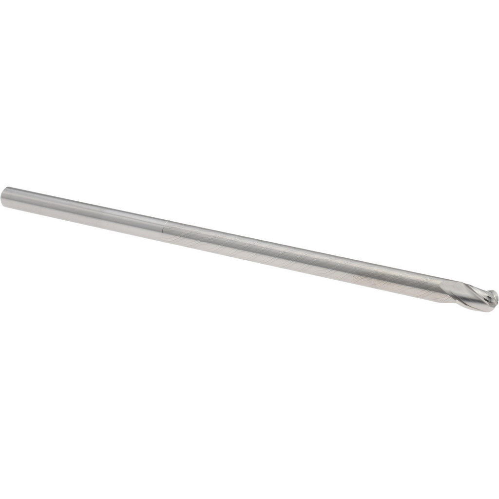 14881863 Ball End Mill: 1/4" Dia, 3/8" LOC, 3 Flute, Solid Carbide  