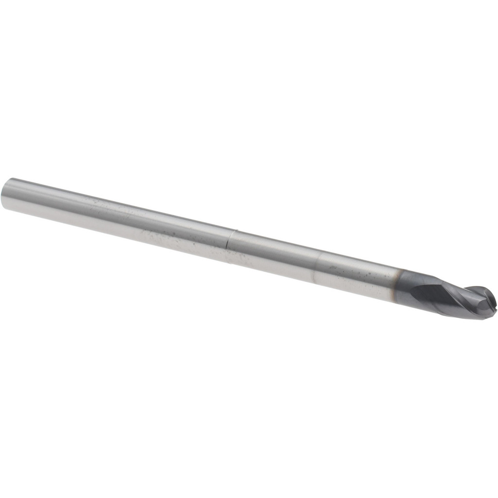 14881868 Ball End Mill: 3/16" Dia, 9/32" LOC, 3 Flute, Solid Carbide  