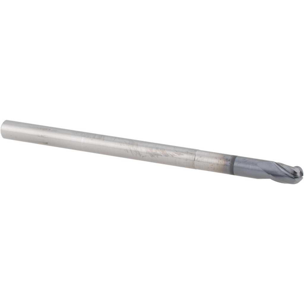 14881869 Ball End Mill: 3/16" Dia, 9/32" LOC, 3 Flute, Solid Carbide  
