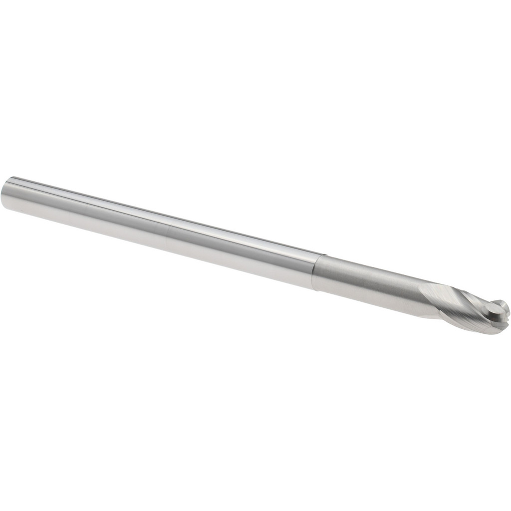 14881873 Ball End Mill: 3/16" Dia, 9/32" LOC, 3 Flute, Solid Carbide  