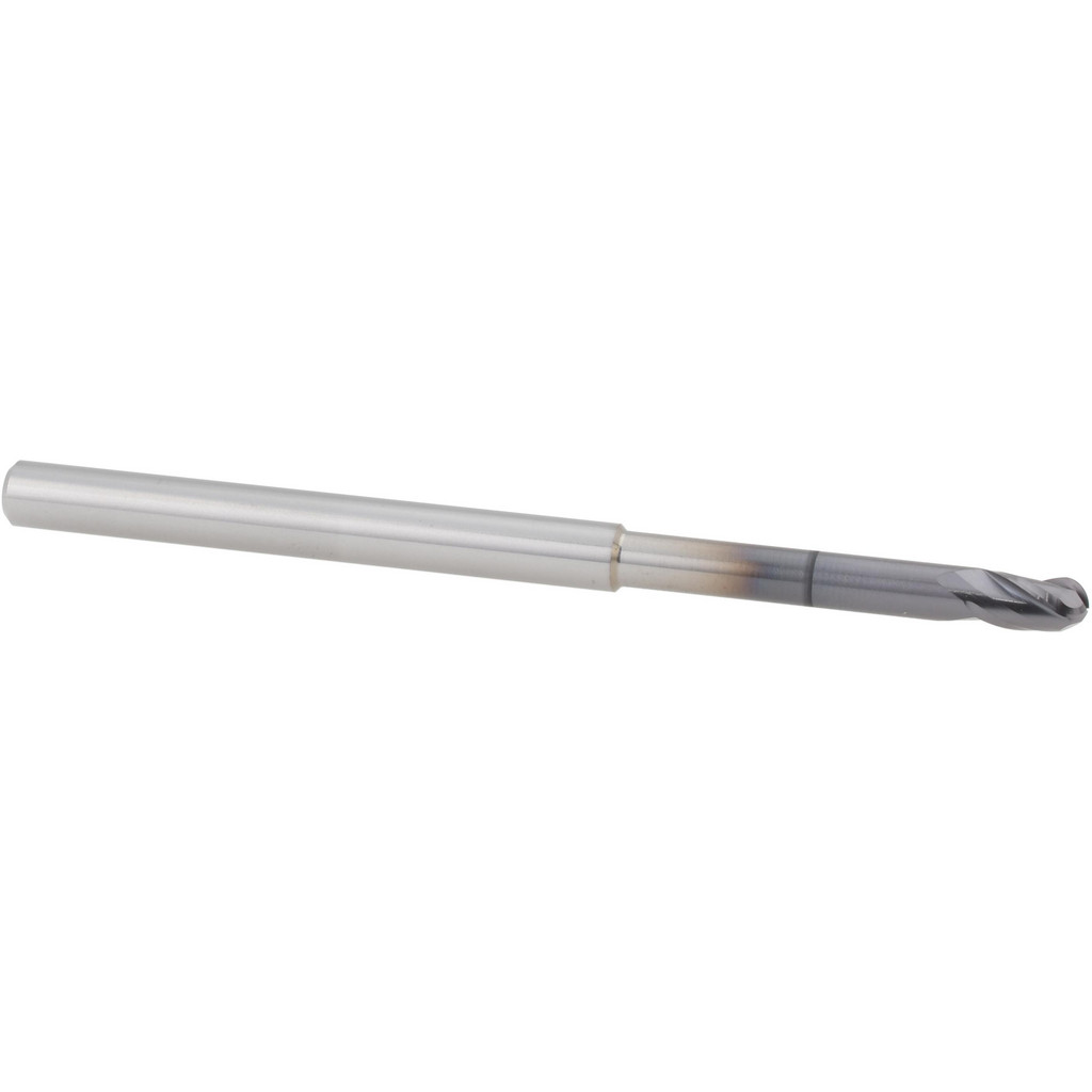 14881874 Ball End Mill: 5/32" Dia, 15/64" LOC, 3 Flute, Solid Carbide  