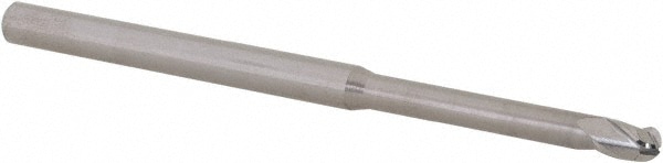 Accupro AP61726543 Ball End Mill: 0.1562" Dia, 0.234" LOC, 3 Flute, Solid Carbide 