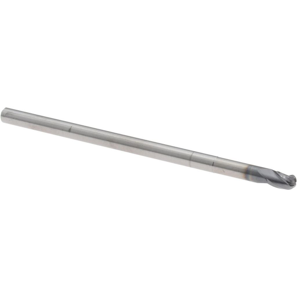 14881877 Ball End Mill: 1/8" Dia, 3/16" LOC, 3 Flute, Solid Carbide  