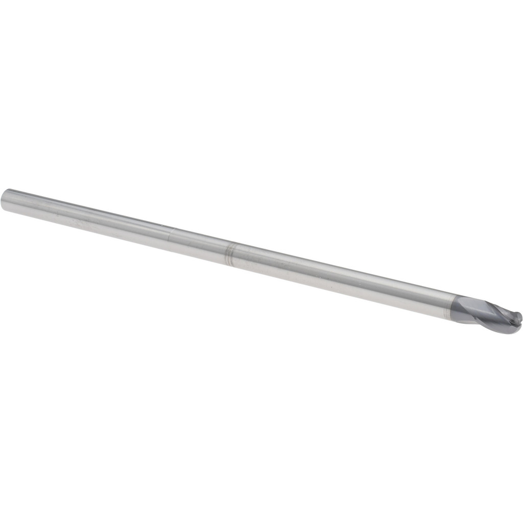 14881881 Ball End Mill: 1/4" Dia, 3/8" LOC, 3 Flute, Solid Carbide  