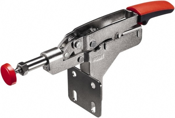 Bessey STC-IHA15 Standard Straight Line Action Clamp: 450 lb Load Capacity, 0.375" Plunger Travel, Flanged Base, Carbon Steel Image