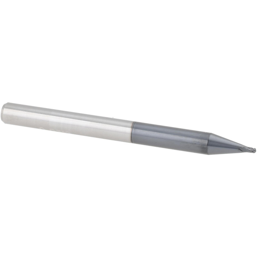14881882 Ball End Mill: 1/32" Dia, 0.0460" LOC, 4 Flute, Solid Carbide  