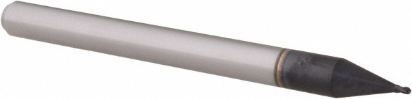 Accupro AP61728069 Ball End Mill: 0.024" Dia, 0.036" LOC, 4 Flute, Solid Carbide 