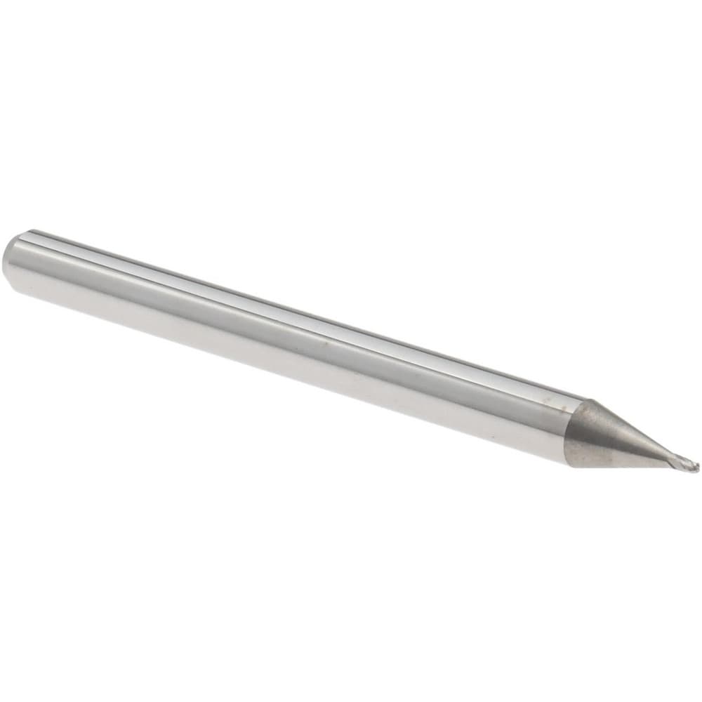 Ball End Mill: 0.0260" Dia, 0.0390" LOC, 4 Flute, Solid Carbide