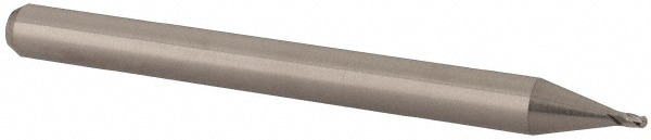 Ball End Mill: 0.034" Dia, 0.051" LOC, 4 Flute, Solid Carbide