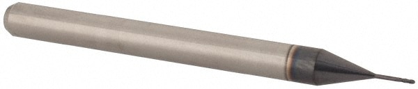 Accupro 14797493 Ball End Mill: 0.0156" Dia, 0.045" LOC, 4 Flute, Solid Carbide 