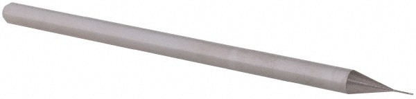 Ball End Mill: 0.01" Dia, 0.015" LOC, 3 Flute, Solid Carbide