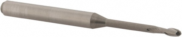 Accupro 14797440 Ball End Mill: 0.0625" Dia, 0.186" LOC, 2 Flute, Solid Carbide 