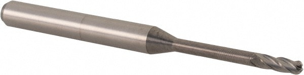 Accupro 14797505 Ball End Mill: 0.0625" Dia, 0.186" LOC, 4 Flute, Solid Carbide 