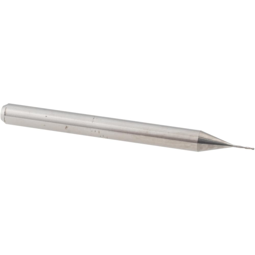 Ball End Mill: 1/64" Dia, 0.0450" LOC, 2 Flute, Solid Carbide