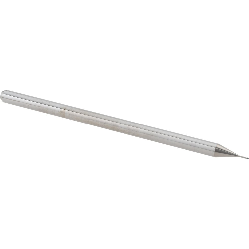 Ball End Mill: 1/64" Dia, 0.0220" LOC, 3 Flute, Solid Carbide