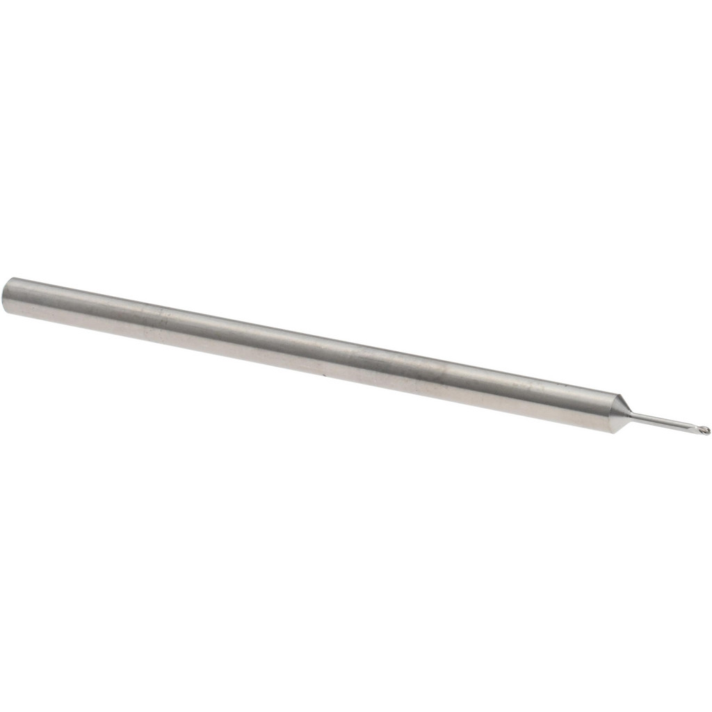 14881897 Ball End Mill: 1/32" Dia, 0.0460" LOC, 3 Flute, Solid Carbide  