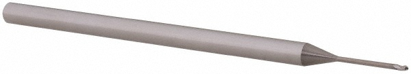 14881898 Ball End Mill: 0.0312" Dia, 0.046" LOC, 3 Flute, Solid Carbide  