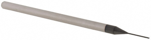 Ball End Mill: 0.02" Dia, 0.03" LOC, 3 Flute, Solid Carbide