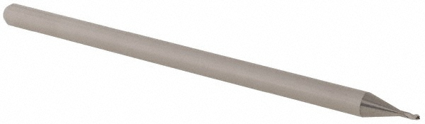 14881900 Ball End Mill: 0.0312" Dia, 0.046" LOC, 3 Flute, Solid Carbide  