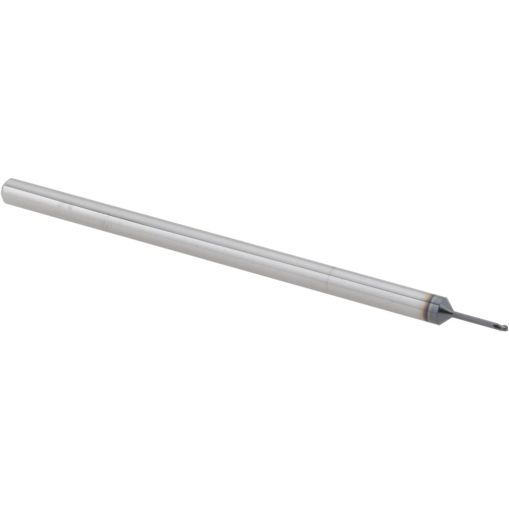 Ball End Mill: 0.0300" Dia, 0.0450" LOC, 3 Flute, Solid Carbide