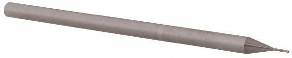 Accupro AP61729760 Ball End Mill: 0.02" Dia, 0.03" LOC, 3 Flute, Solid Carbide 