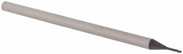 14883932 Ball End Mill: 0.0300" Dia, 0.0450" LOC, 3 Flute, Solid Carbide  