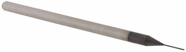Ball End Mill: 0.0156" Dia, 0.022" LOC, 3 Flute, Solid Carbide