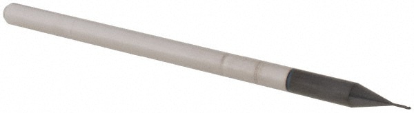 Ball End Mill: 0.0156" Dia, 0.022" LOC, 3 Flute, Solid Carbide
