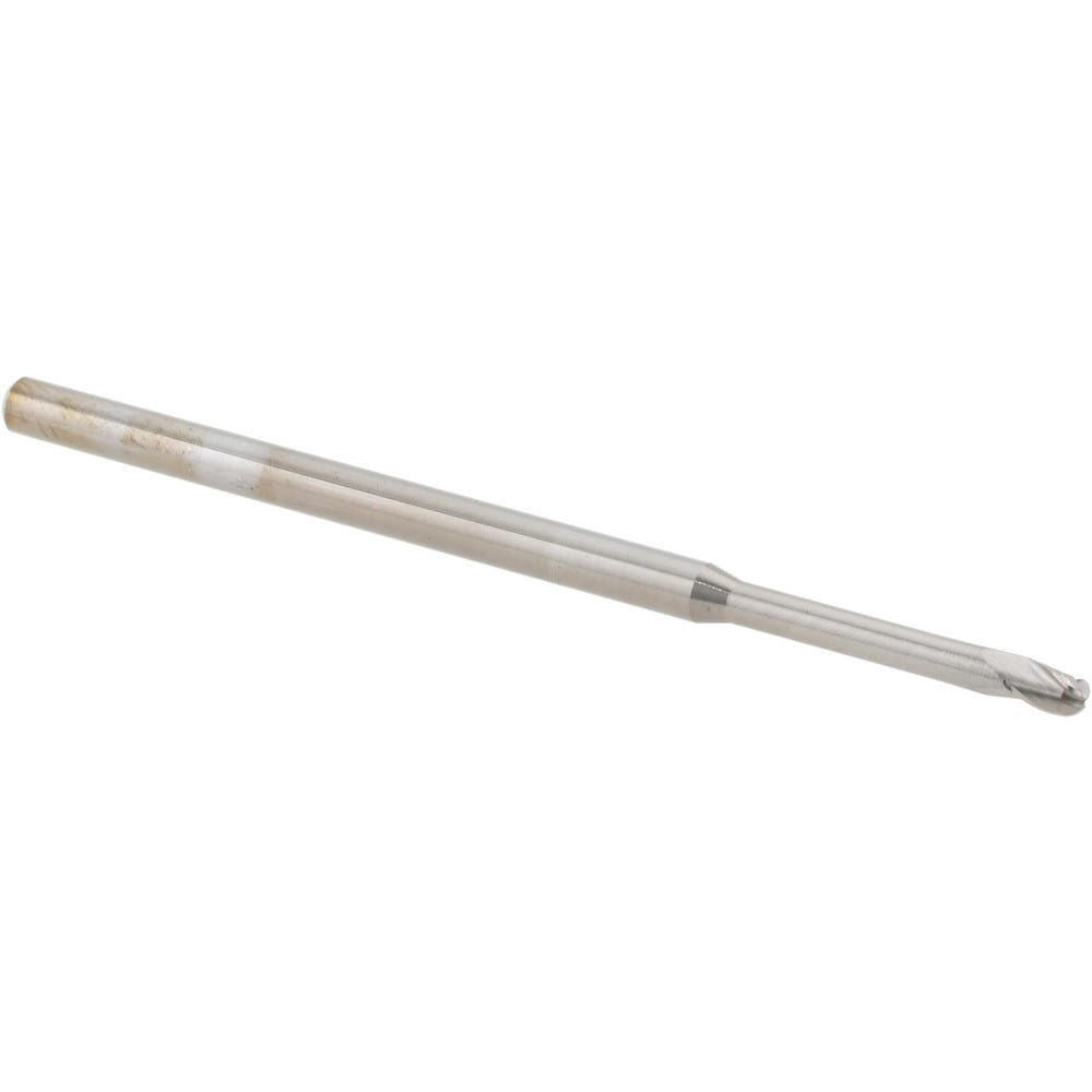 Ball End Mill: 0.0950" Dia, 0.1420" LOC, 3 Flute, Solid Carbide