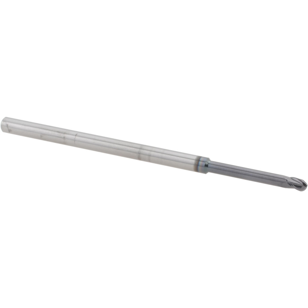 14881915 Ball End Mill: 3/32" Dia, 0.1390" LOC, 3 Flute, Solid Carbide  