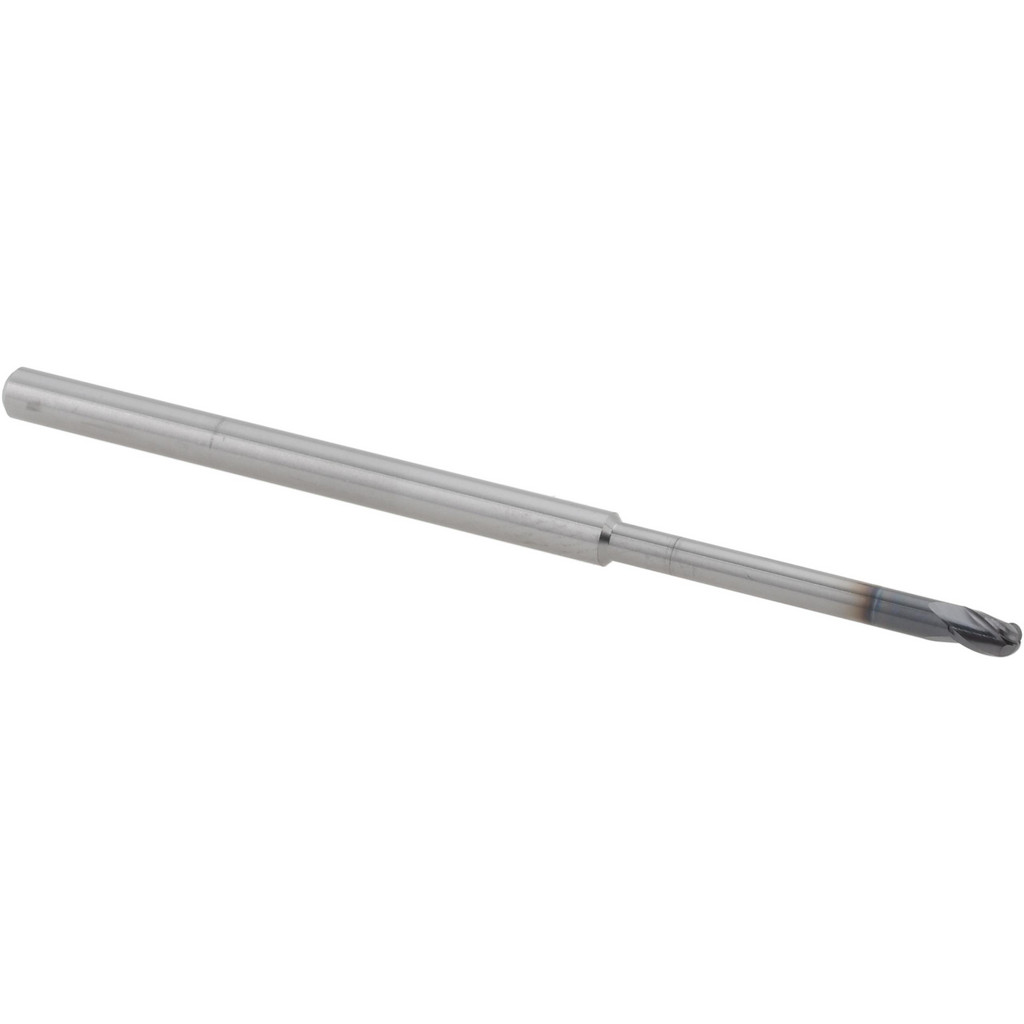 14881916 Ball End Mill: 3/32" Dia, 0.1390" LOC, 3 Flute, Solid Carbide  