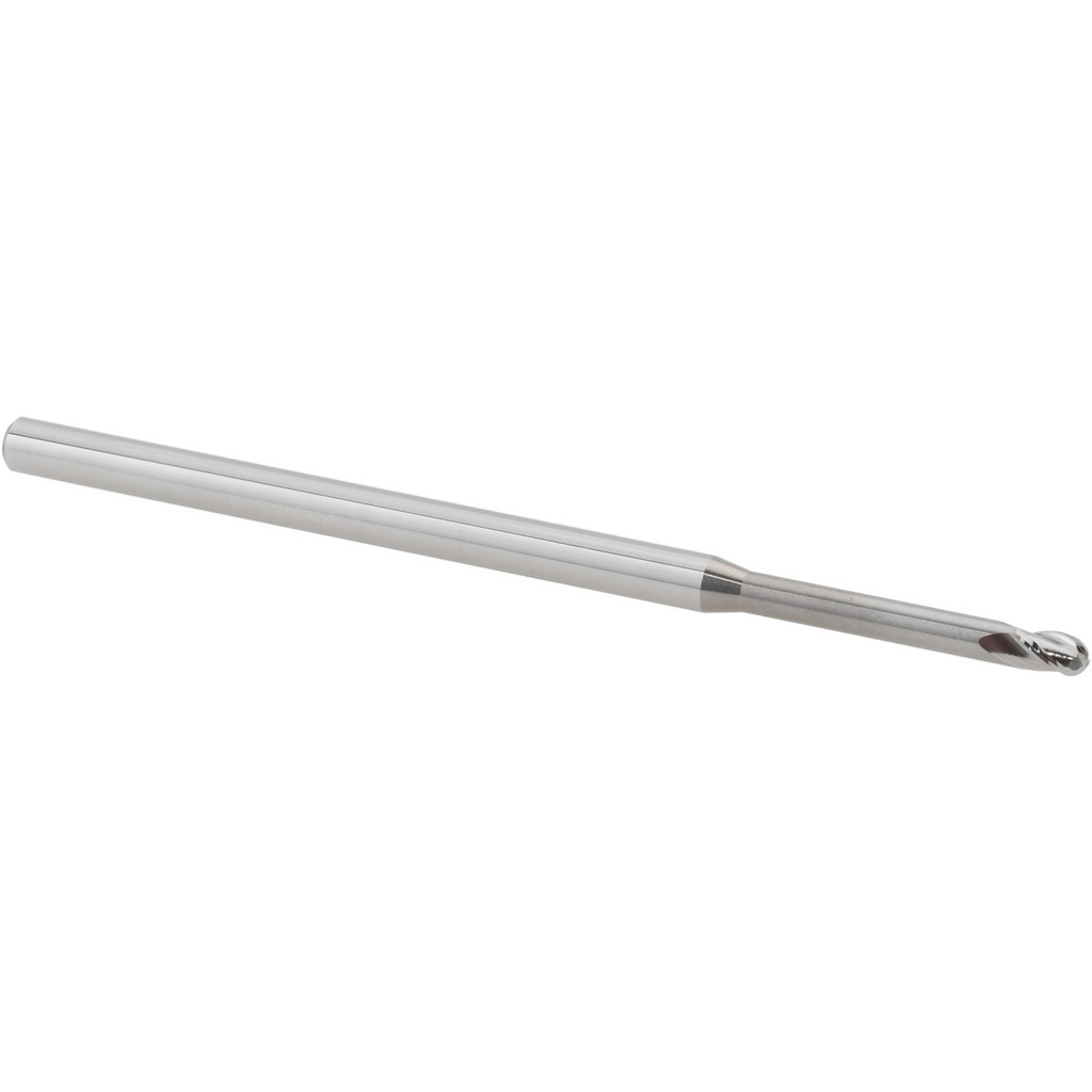 14881922 Ball End Mill: 3/32" Dia, 0.1390" LOC, 3 Flute, Solid Carbide  