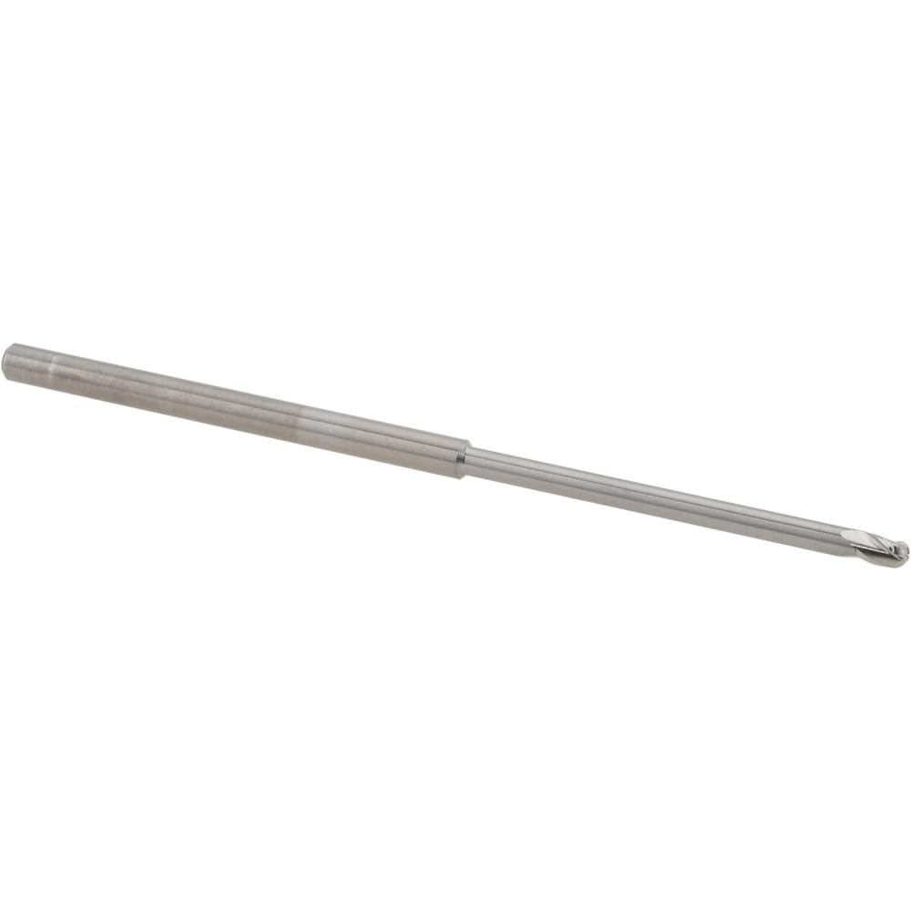 Ball End Mill: 3/32" Dia, 0.1390" LOC, 3 Flute, Solid Carbide