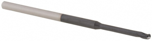 Accupro AP61730263 Ball End Mill: 0.09" Dia, 0.135" LOC, 3 Flute, Solid Carbide 