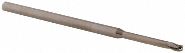 Accupro AP61730271 Ball End Mill: 0.09" Dia, 0.135" LOC, 3 Flute, Solid Carbide 