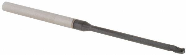14883942 Ball End Mill: 0.0781" Dia, 0.1170" LOC, 3 Flute, Solid Carbide  