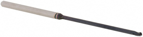 Ball End Mill: 0.0781" Dia, 0.117" LOC, 3 Flute, Solid Carbide