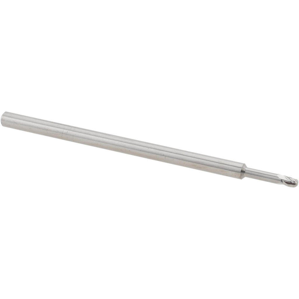 14881927 Ball End Mill: 5/64" Dia, 0.1170" LOC, 3 Flute, Solid Carbide  