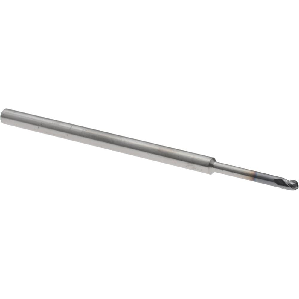 Ball End Mill: 5/64" Dia, 0.1170" LOC, 3 Flute, Solid Carbide