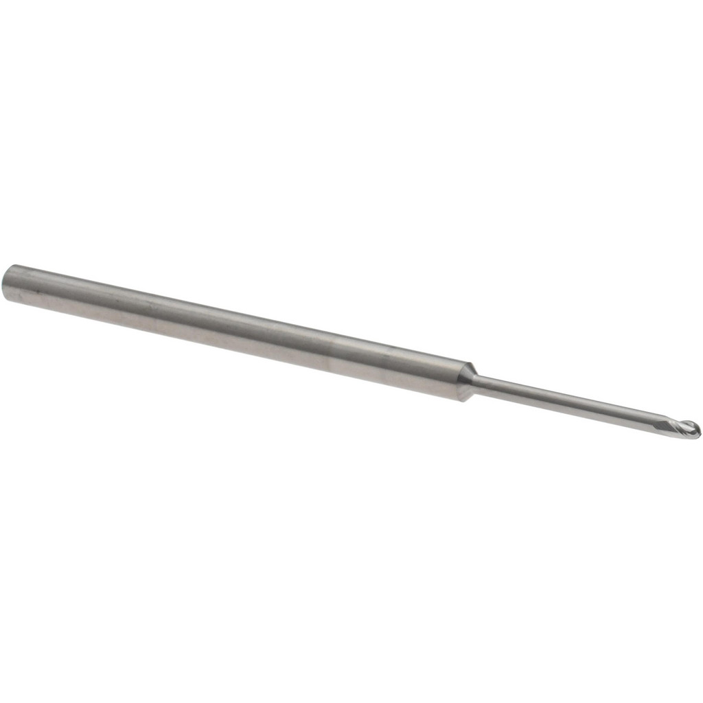 14881937 Ball End Mill: 1/16" Dia, 0.0930" LOC, 3 Flute, Solid Carbide  