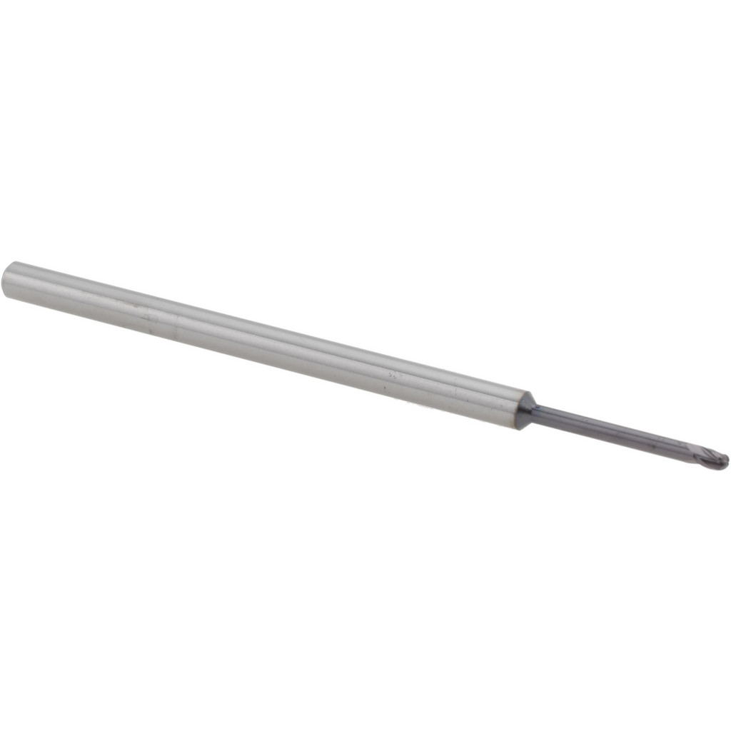 14881938 Ball End Mill: 1/16" Dia, 0.0930" LOC, 3 Flute, Solid Carbide  