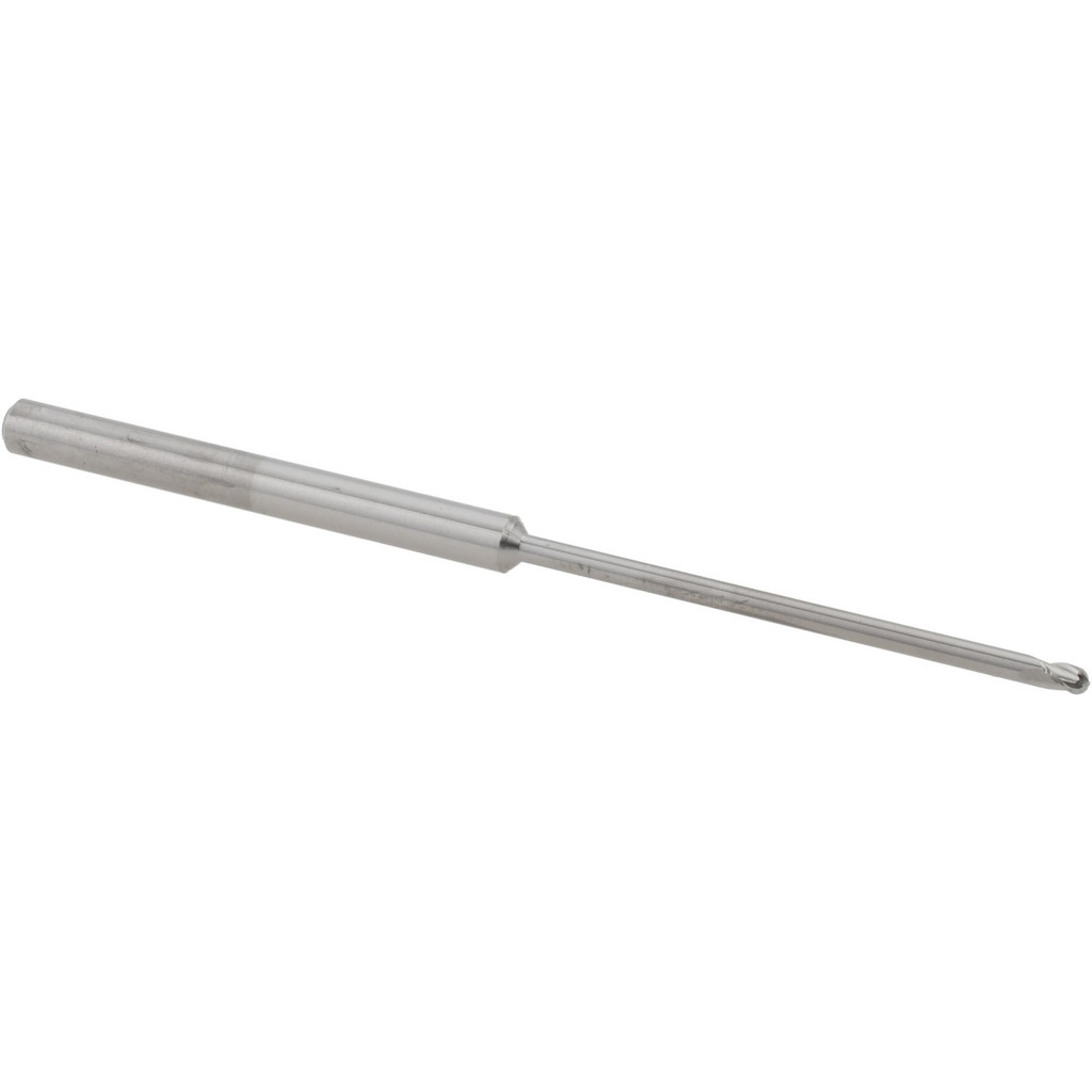 14881940 Ball End Mill: 1/16" Dia, 0.0930" LOC, 3 Flute, Solid Carbide  