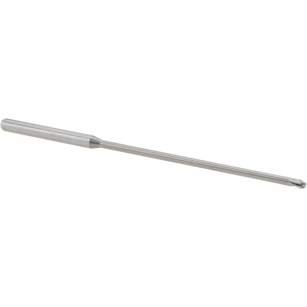 Ball End Mill: 5/64" Dia, 0.1170" LOC, 3 Flute, Solid Carbide