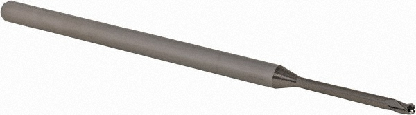 14881944 Ball End Mill: 1/16" Dia, 0.0930" LOC, 3 Flute, Solid Carbide  