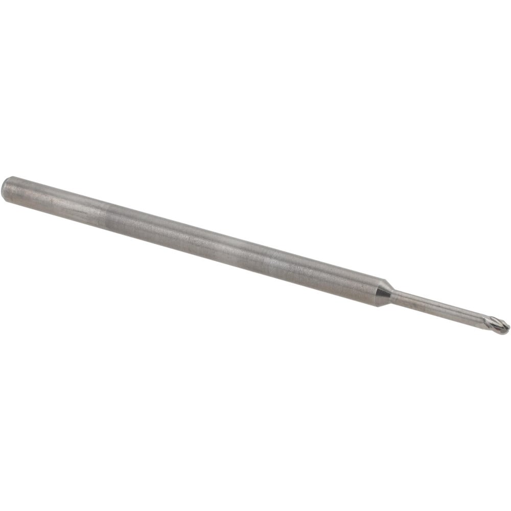Ball End Mill: 0.0650" Dia, 0.0970" LOC, 3 Flute, Solid Carbide