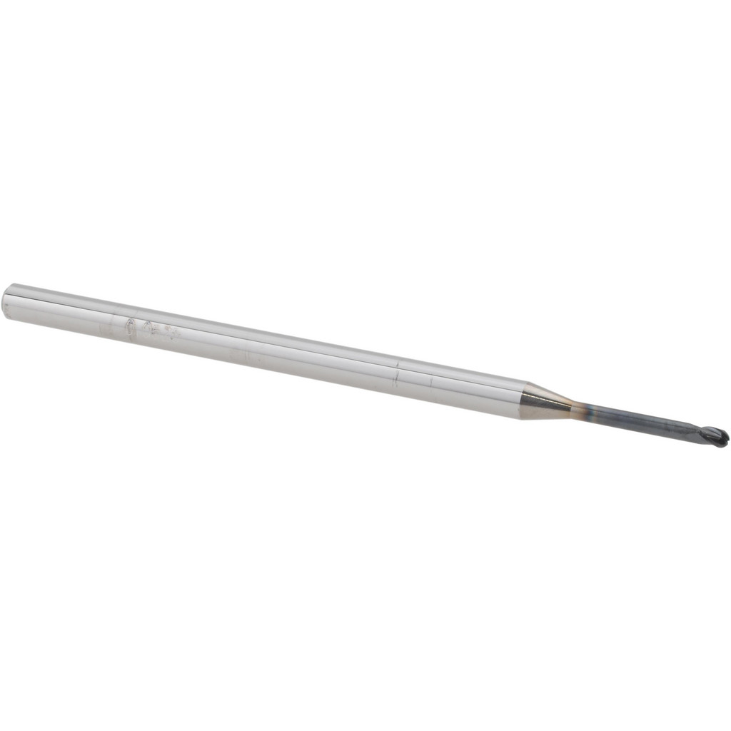14881945 Ball End Mill: 1/16" Dia, 0.0930" LOC, 3 Flute, Solid Carbide  