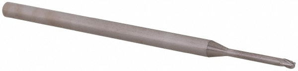 14881946 Ball End Mill: 1/16" Dia, 0.0930" LOC, 3 Flute, Solid Carbide  