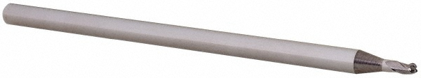 Accupro AP61730651 Ball End Mill: 0.0625" Dia, 0.093" LOC, 3 Flute, Solid Carbide 