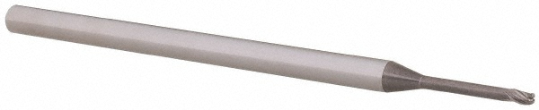 Accupro AP61730719 Ball End Mill: 0.055" Dia, 0.082" LOC, 3 Flute, Solid Carbide 