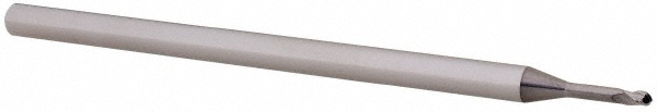 14883955 Ball End Mill: 0.0550" Dia, 0.0820" LOC, 3 Flute, Solid Carbide  